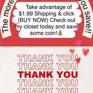$1.99 SHIPPING - The more you bundle the more you save!! Send me your offers :)